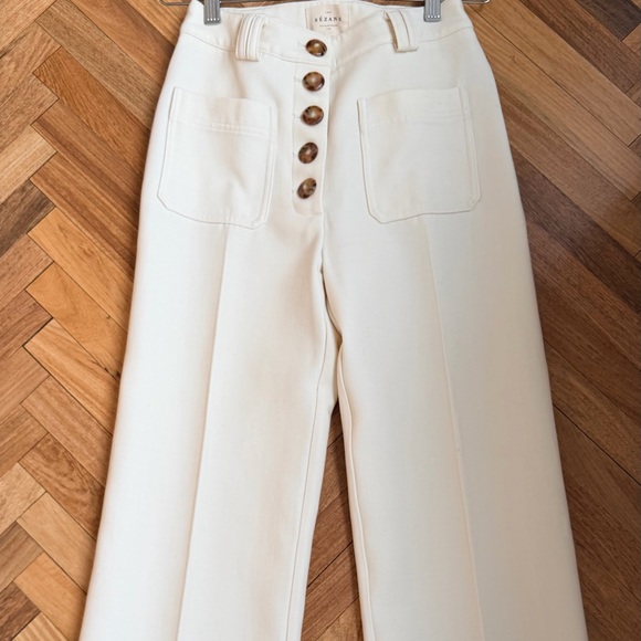 Sezane Chuck Trousers Ecru - Picture 2 of 6